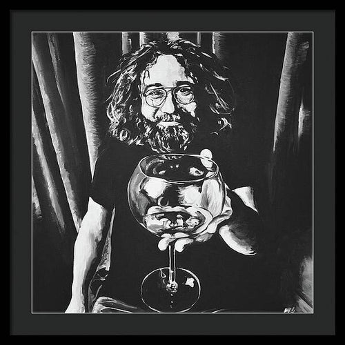 Jerry Garcia - Framed Print - Melissa O'Brien Art