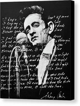 Load image into Gallery viewer, Johnny Cash I Walk The Line - Canvas Print - Melissa O&#39;Brien Art
