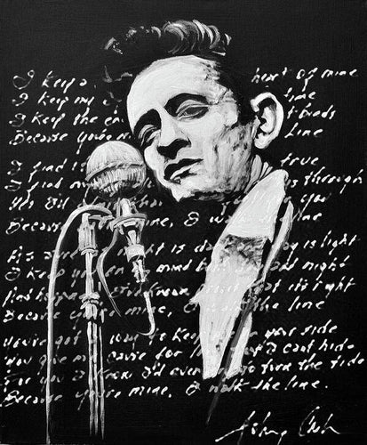 Johnny Cash I Walk The Line - Art Print - Melissa O'Brien Art