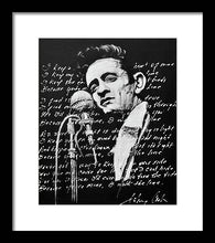Load image into Gallery viewer, Johnny Cash I Walk The Line - Framed Print - Melissa O&#39;Brien Art
