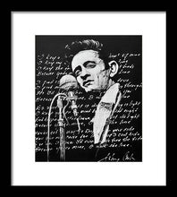 Load image into Gallery viewer, Johnny Cash I Walk The Line - Framed Print - Melissa O&#39;Brien Art
