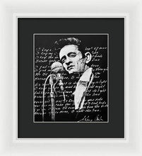 Load image into Gallery viewer, Johnny Cash I Walk The Line - Framed Print - Melissa O&#39;Brien Art
