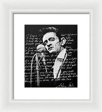 Load image into Gallery viewer, Johnny Cash I Walk The Line - Framed Print - Melissa O&#39;Brien Art
