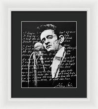Load image into Gallery viewer, Johnny Cash I Walk The Line - Framed Print - Melissa O&#39;Brien Art
