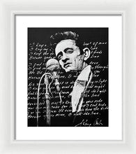 Load image into Gallery viewer, Johnny Cash I Walk The Line - Framed Print - Melissa O&#39;Brien Art
