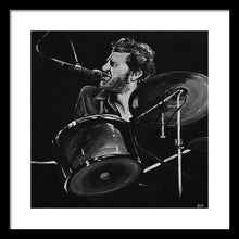 Load image into Gallery viewer, Levon Helm at Drums - Framed Print - Melissa O&#39;Brien Art

