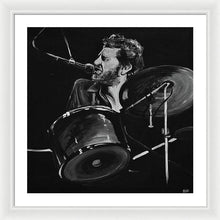 Load image into Gallery viewer, Levon Helm at Drums - Framed Print - Melissa O&#39;Brien Art
