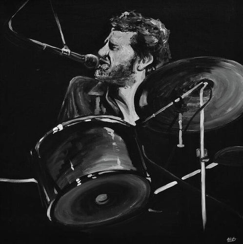 Levon Helm at Drums - Art Print - Melissa O'Brien Art