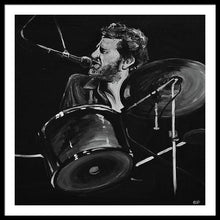 Load image into Gallery viewer, Levon Helm at Drums - Framed Print - Melissa O&#39;Brien Art
