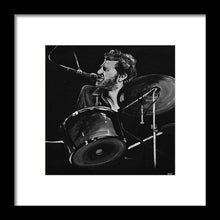 Load image into Gallery viewer, Levon Helm at Drums - Framed Print - Melissa O&#39;Brien Art
