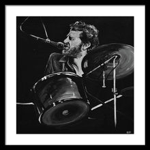 Load image into Gallery viewer, Levon Helm at Drums - Framed Print - Melissa O&#39;Brien Art
