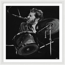 Load image into Gallery viewer, Levon Helm at Drums - Framed Print - Melissa O&#39;Brien Art
