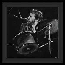 Load image into Gallery viewer, Levon Helm at Drums - Framed Print - Melissa O&#39;Brien Art
