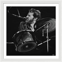 Load image into Gallery viewer, Levon Helm at Drums - Framed Print - Melissa O&#39;Brien Art
