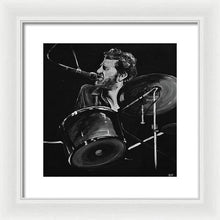 Load image into Gallery viewer, Levon Helm at Drums - Framed Print - Melissa O&#39;Brien Art
