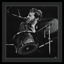 Load image into Gallery viewer, Levon Helm at Drums - Framed Print - Melissa O&#39;Brien Art

