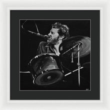 Load image into Gallery viewer, Levon Helm at Drums - Framed Print - Melissa O&#39;Brien Art
