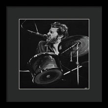 Load image into Gallery viewer, Levon Helm at Drums - Framed Print - Melissa O&#39;Brien Art
