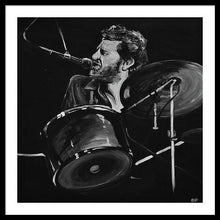 Load image into Gallery viewer, Levon Helm at Drums - Framed Print - Melissa O&#39;Brien Art
