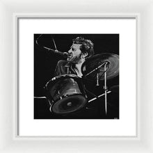 Load image into Gallery viewer, Levon Helm at Drums - Framed Print - Melissa O&#39;Brien Art
