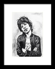 Load image into Gallery viewer, Mick Jagger - Framed Print - Melissa O&#39;Brien Art
