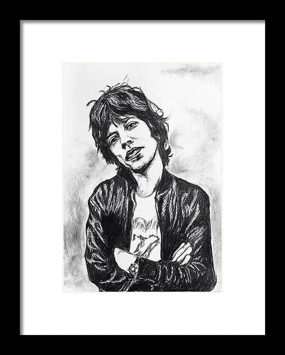 Mick Jagger - Framed Print - Melissa O'Brien Art