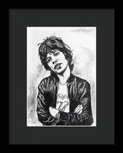 Load image into Gallery viewer, Mick Jagger - Framed Print - Melissa O&#39;Brien Art
