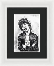Load image into Gallery viewer, Mick Jagger - Framed Print - Melissa O&#39;Brien Art
