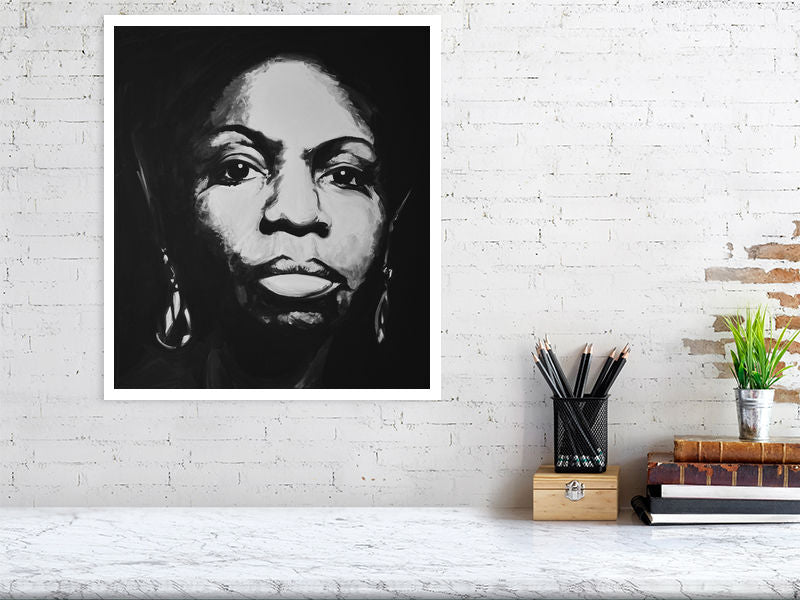 Nina Simone Portrait Fine Art Print - Melissa O'Brien Art