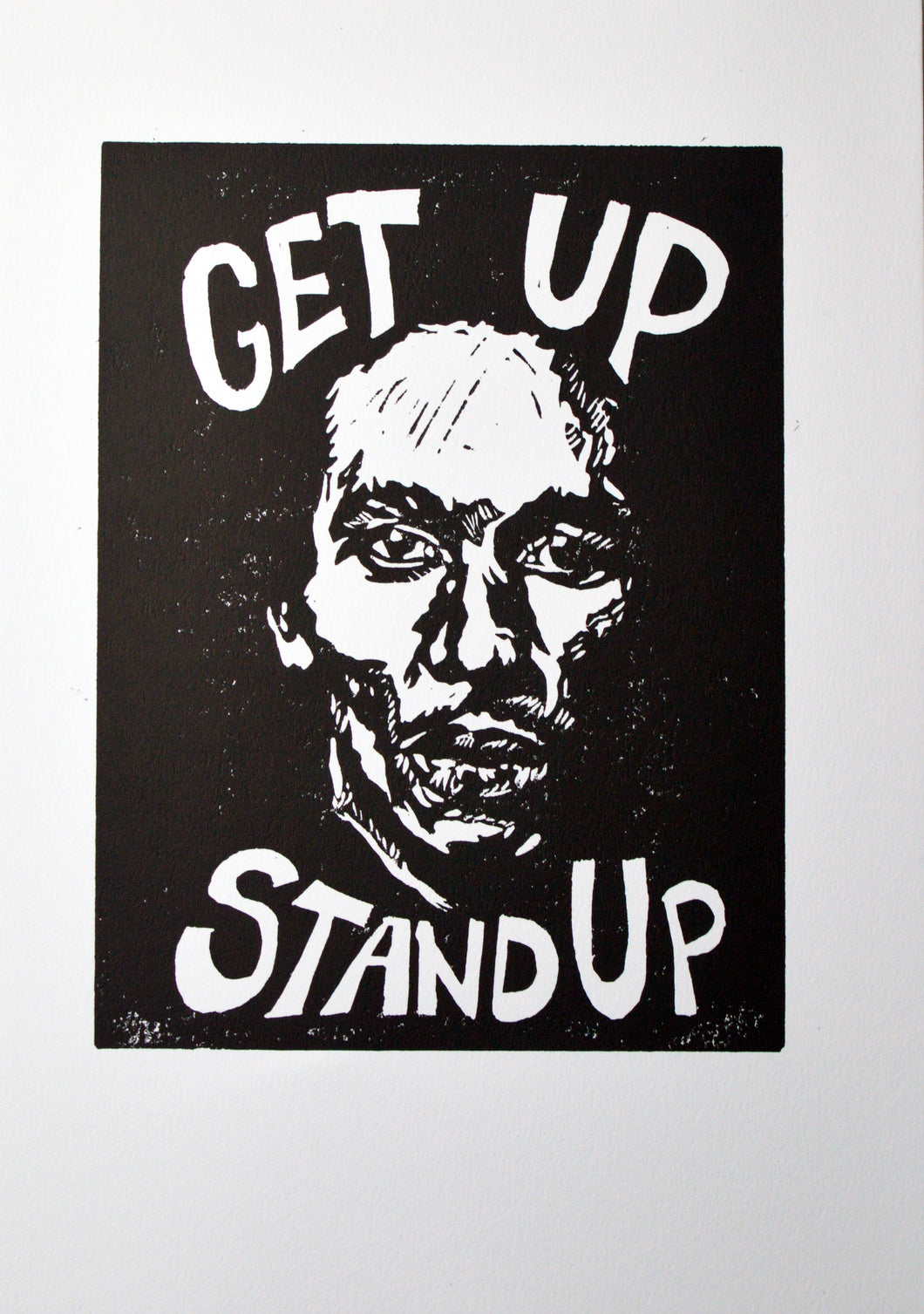 Get Up Stand Up Bob Marley Lino Print - Melissa O'Brien Art