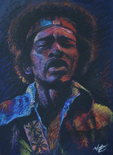 Jimi Hendrix Drawing - Melissa O'Brien Art
