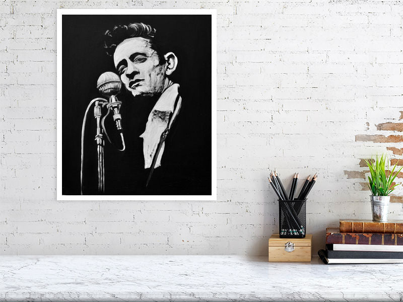Johnny Cash Fine Art Print - Melissa O'Brien Art
